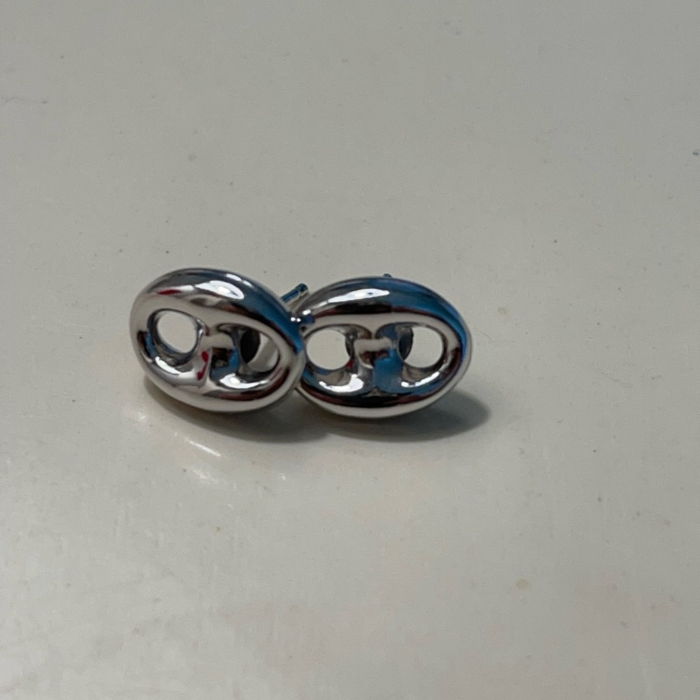 Sterling mariner link earrings Italy